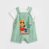 Mini Mahishasura Mardini Theme Dungaree - MINT GREEN - 0 - 5 Months Old (Chest 18")