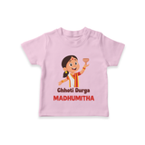 Chhoti Durga Devotional T Shirt - BABY PINK - 0-5 Months Old (Chest 17")