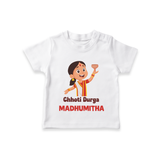 Chhoti Durga Devotional T Shirt - WHITE - 0-5 Months Old (Chest 17")