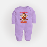 Little Bhakta Festive Full Body Suit - LILAC - New Born (Chest 7.5")