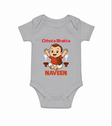 Little Bhakta Festive Romper - GREY - New Born (Chest 14")
