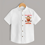 Chhota Bhakta Devotional Shirt - WHITE - 0 - 6 Months Old (Chest 23")