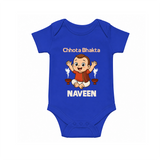 Little Bhakta Festive Romper - COBALT BLUE - New Born (Chest 14")