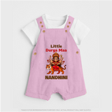 Little Durga Maa Tiger Rider Dungaree - BABY PINK - 0 - 5 Months Old (Chest 18")