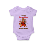 Little Durga Maa Tiger Rider Romper - LILAC - New Born (Chest 14")