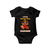 Little Durga Maa Tiger Rider Romper - BLACK - New Born (Chest 14")