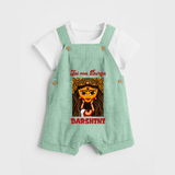 Jai Maa Durga Traditional Artwork Dungaree - MINT GREEN - 0 - 5 Months Old (Chest 18")