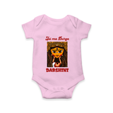 Jai Maa Durga Traditional Artwork Romper - BABY PINK - New Born (Chest 14")