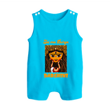 Jai Maa Durga Traditional Artwork Button Romper - SKY BLUE - New Born (Chest 18")