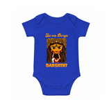 Jai Maa Durga Traditional Artwork Romper - COBALT BLUE - New Born (Chest 14")
