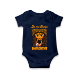 Jai Maa Durga Traditional Artwork Romper - NAVY BLUE - New Born (Chest 14")
