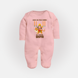 Aaya Hai Maa Durga Festive Celebration Full Body Suit - BABY PINK - New Born (Chest 7.5")