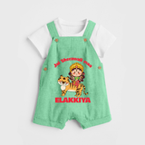 Jai Sherawali Maa Divine Tiger Theme Dungaree - GREEN - 0 - 5 Months Old (Chest 18")