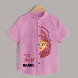 Durga Devi Traditional Face Art Shirt - BABY PINK - 0 - 6 Months Old (Chest 23")