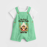 My First Durga Puja Goddess Baby Dungaree - GREEN - 0 - 5 Months Old (Chest 18")