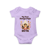 My First Durga Puja Goddess Baby Romper - LILAC - New Born (Chest 14")