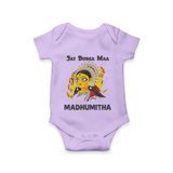 Jai Durga Maa Traditional Goddess Baby Romper - LILAC - New Born (Chest 14")