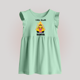 Little Shakti Durga Maa Baby Baby Frock - MINT GREEN - 0 - 3 Months Old (Chest 17")