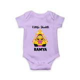Little Shakti Durga Maa Baby Romper - LILAC - New Born (Chest 14")