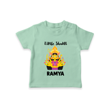 Little Shakti Durga Maa Baby T Shirt - MINT GREEN - 0-5 Months Old (Chest 17")