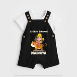 Little Sherni Goddess & Tiger Baby Dungaree - BLACK - 0 - 5 Months Old (Chest 18")