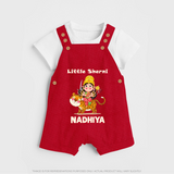 Little Sherni Goddess & Tiger Baby Dungaree - RED - 0 - 5 Months Old (Chest 18")