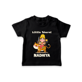 Little Sherni Goddess & Tiger Baby T Shirt - BLACK - 0-5 Months Old (Chest 17")