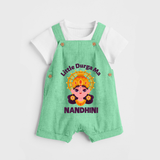 Little Durga Maa Goddess Face Baby Dungaree - GREEN - 0 - 5 Months Old (Chest 18")