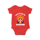 Little Durga Maa Goddess Face Baby Romper - RED - New Born (Chest 14")