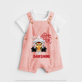 Shubh Durga Maa Divine Face Baby Dungaree - PEACH - 0 - 5 Months Old (Chest 18")