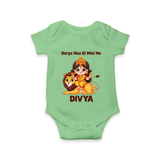 Durga Maa Ki Mini Me Goddess & Lion Baby Romper - GREEN - New Born (Chest 14")