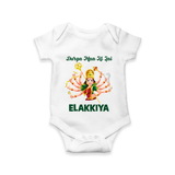 Durga Maa Ki Jai Goddess Baby Romper - WHITE - New Born (Chest 14")