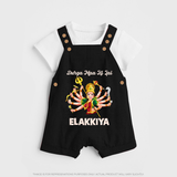 Durga Maa Ki Jai Goddess Baby Dungaree - BLACK - 0 - 5 Months Old (Chest 18")