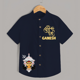 Shubh Durga Maa Divine Goddess Face Shirt - NAVY BLUE - 0 - 6 Months Old (Chest 23")