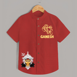 Shubh Durga Maa Divine Goddess Face Shirt - RED - 0 - 6 Months Old (Chest 23")