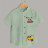 Durga Maa Ki Jai Goddess Face Shirt - MINT GREEN - 0 - 6 Months Old (Chest 23")