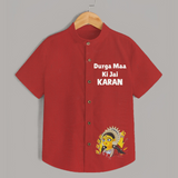 Durga Maa Ki Jai Goddess Face Shirt - RED - 0 - 6 Months Old (Chest 23")