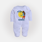 My First Dussehra Little Archer Full Body Suit - BABY BLUE - New Born (Chest 7.5")