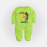 My First Dussehra Little Archer Full Body Suit - LIME GREEN - New Born (Chest 7.5")