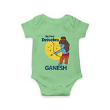 My First Dussehra Little Archer Romper - GREEN - New Born (Chest 14")