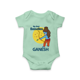 My First Dussehra Little Archer Romper - MINT GREEN - New Born (Chest 14")