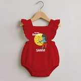 My First Dussehra Little Archer Romper frock - RED - 0 - 3 Months Old (Chest 19")