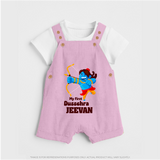 My First Dussehra Blue Warrior Dungaree - BABY PINK - 0 - 5 Months Old (Chest 18")