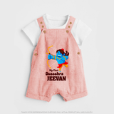 My First Dussehra Blue Warrior Dungaree - PEACH - 0 - 5 Months Old (Chest 18")
