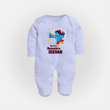 My First Dussehra Blue Warrior Full Body Suit - BABY BLUE - New Born (Chest 7.5")