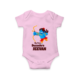 My First Dussehra Blue Warrior Romper - BABY PINK - New Born (Chest 14")