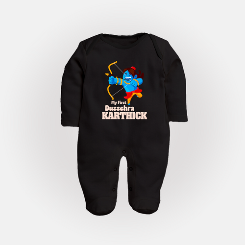 Mini Ram My First Dussehra Sleep Suit | Custom Baby Sleep Suit for Festival