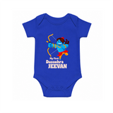 My First Dussehra Blue Warrior Romper - COBALT BLUE - New Born (Chest 14")