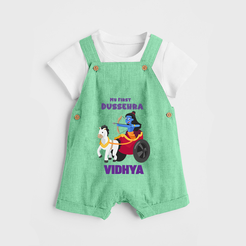 My First Dussehra Dungaree Set | Personalized Baby Outfit for Dussehra