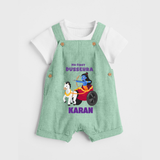 My First Dussehra Ram Leela Chariot Dungaree - MINT GREEN - 0 - 5 Months Old (Chest 18")